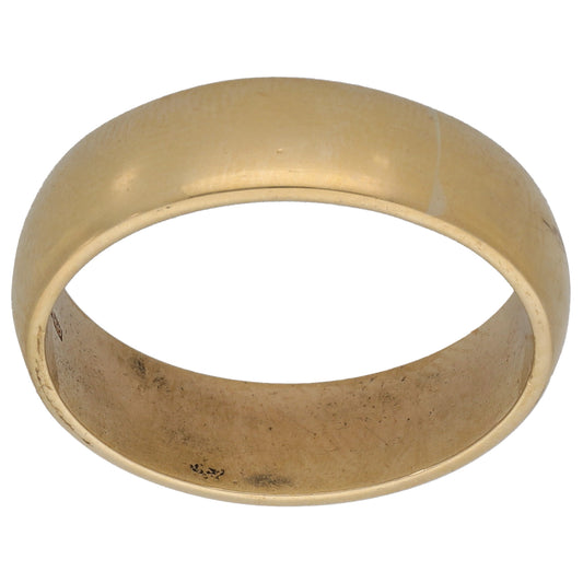9ct Gold Plain Wedding Ring Size R