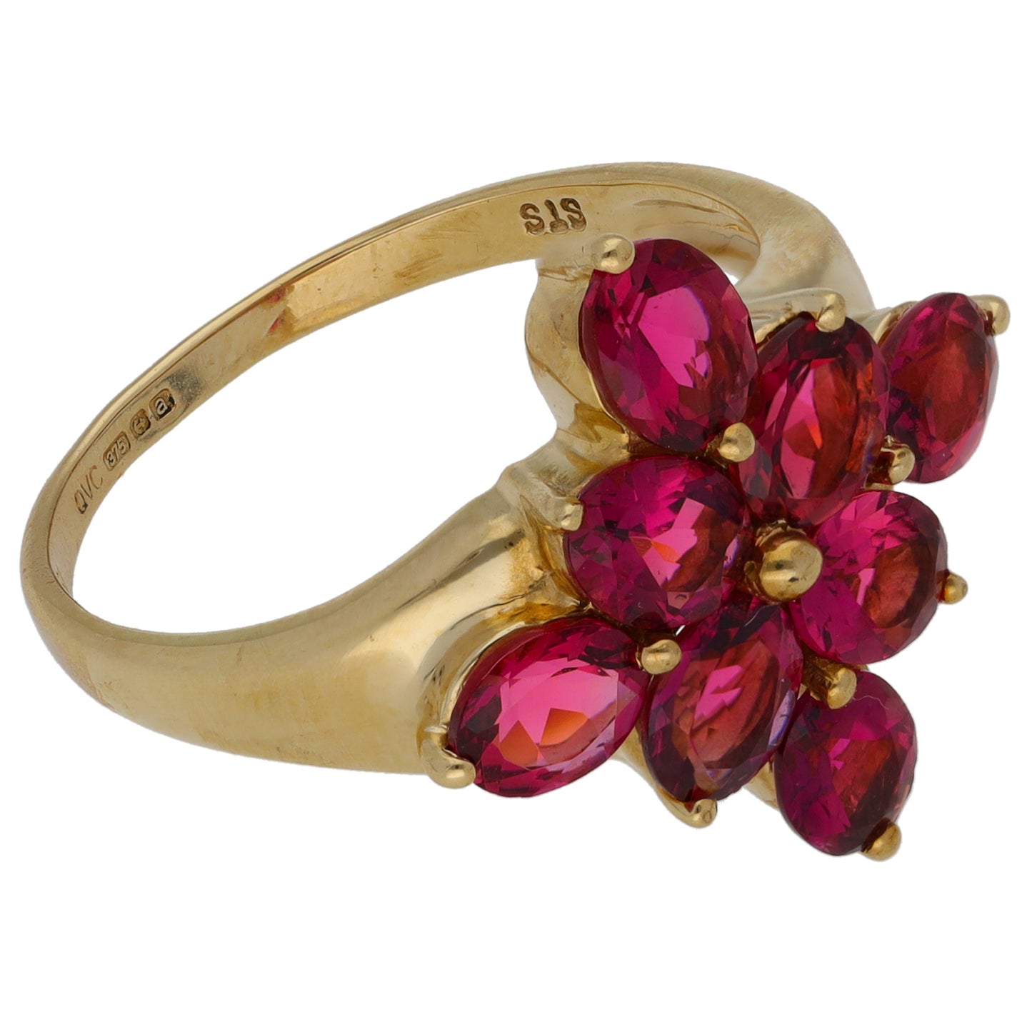 9ct Gold Tourmaline Dress/Cocktail Ring Size R