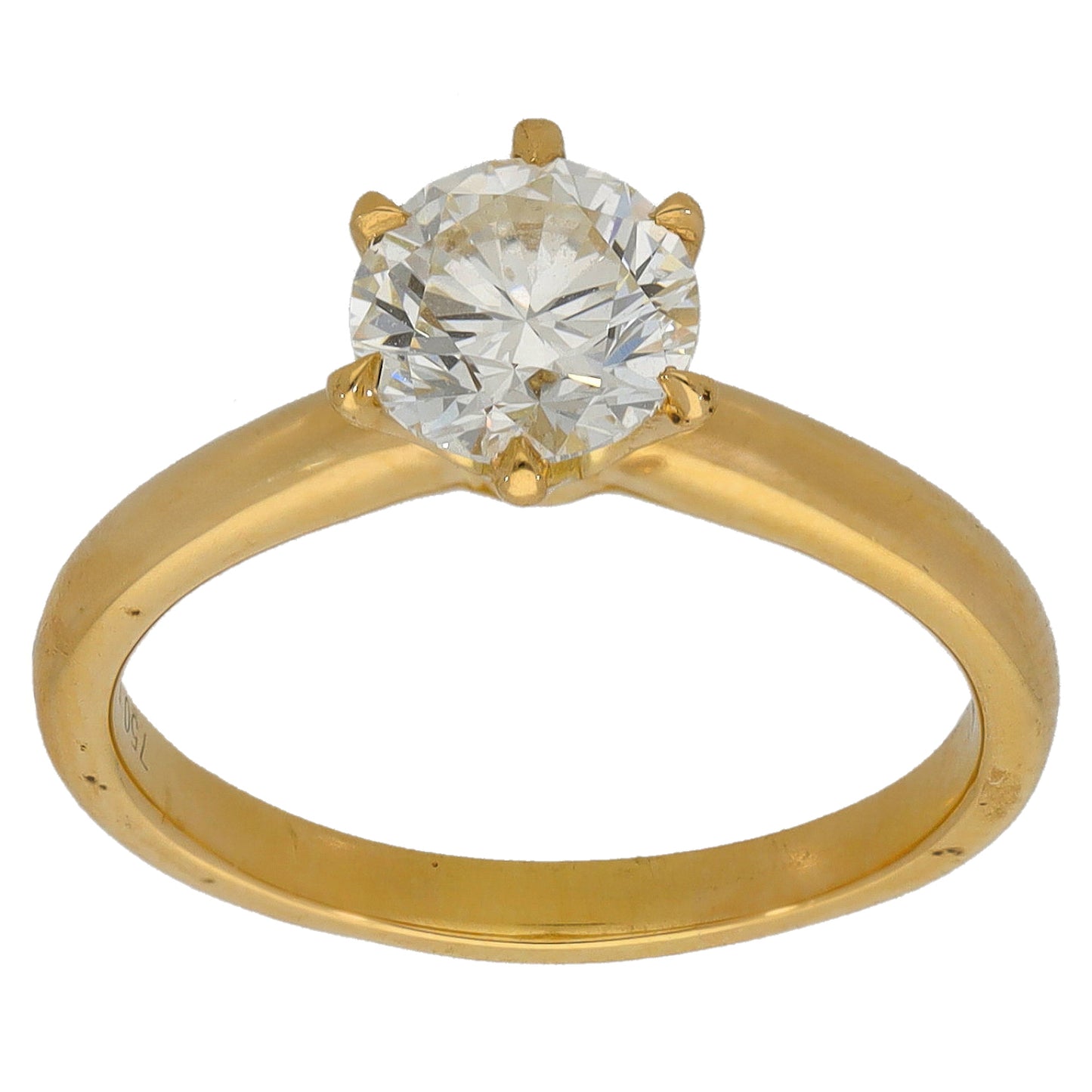 18ct Gold 1.00ct Diamond Solitaire Ring Size K
