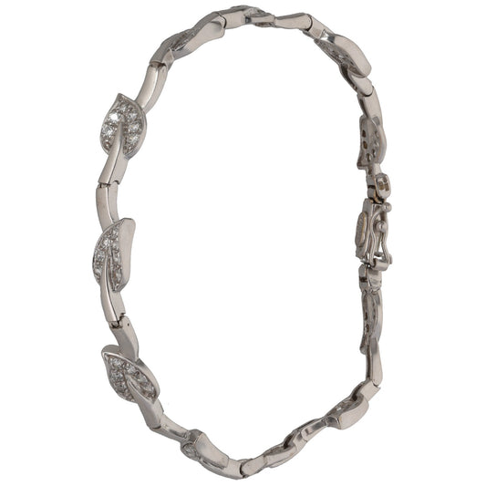 14ct White Gold Cubic Zirconia Fancy Bracelet