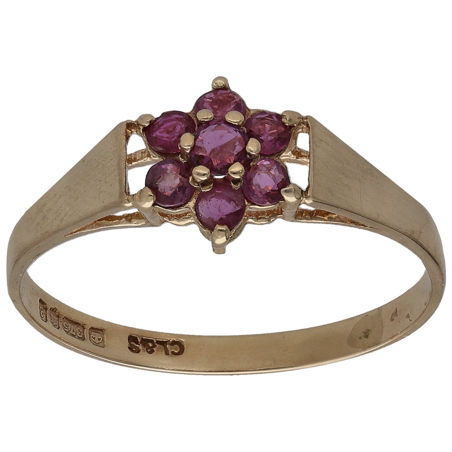 9ct Gold Ruby Dress/Cocktail Ring Size Q