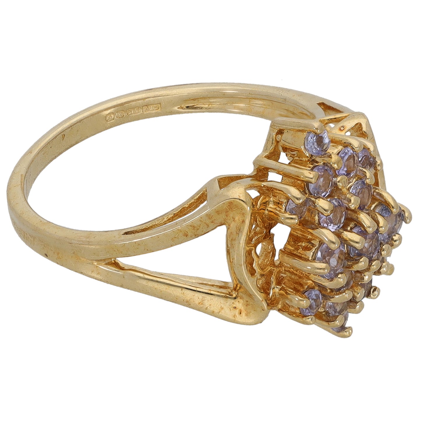 9ct Gold Tanzanite Dress/Cocktail Ring Size N