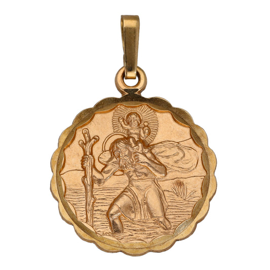 9ct Gold St Christopher Pendant
