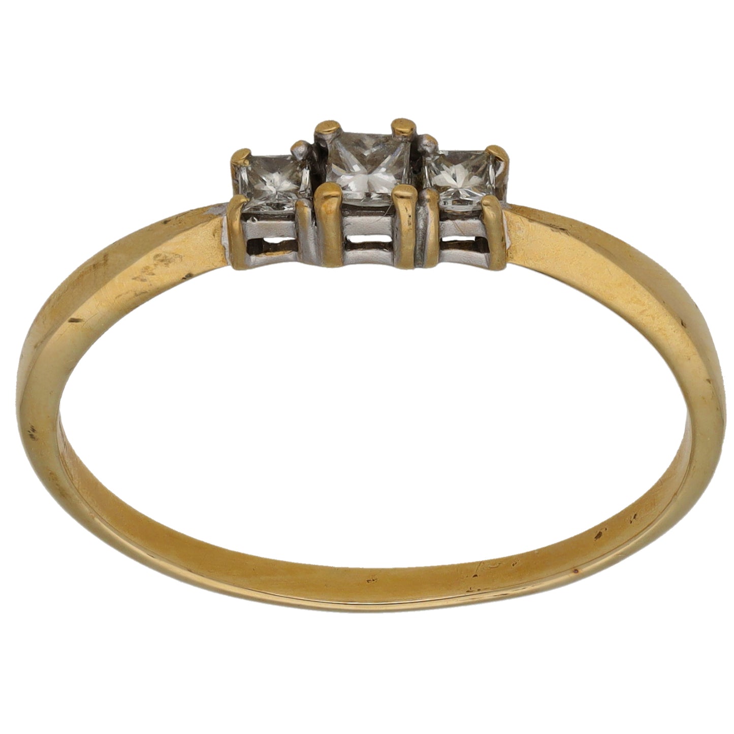 9ct Gold 0.20ct Diamond Trilogy Ring Size V