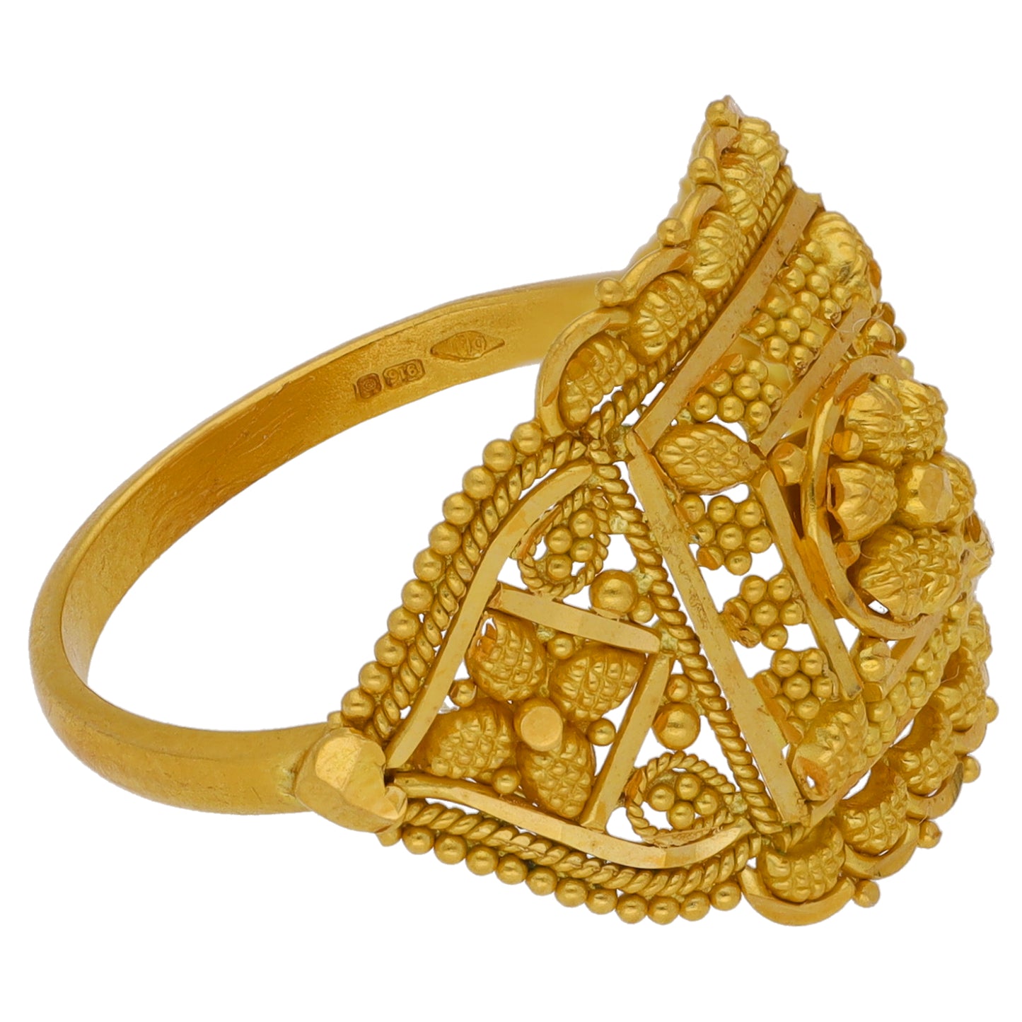 22ct Gold Ring & Earrings Dress/Cocktail Set of Jewellery