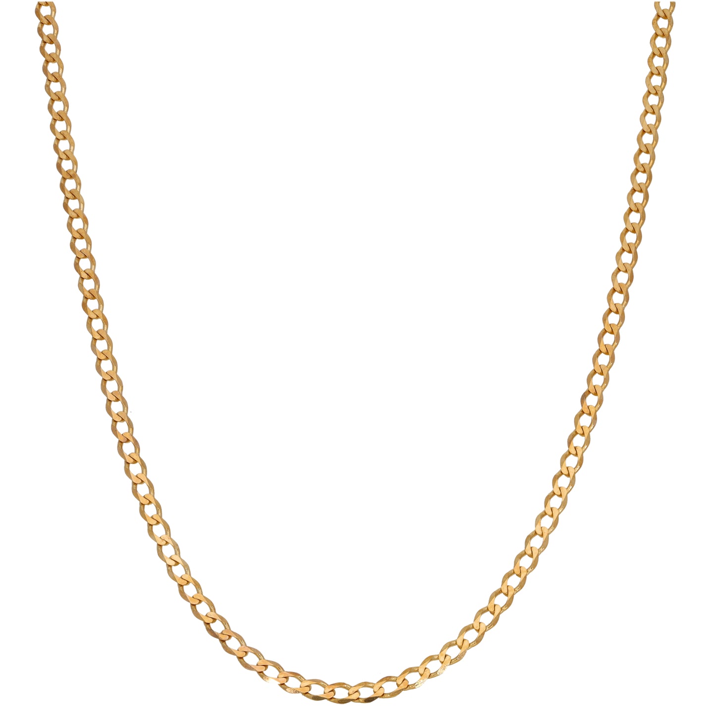 9ct Gold Curb Chain 18"
