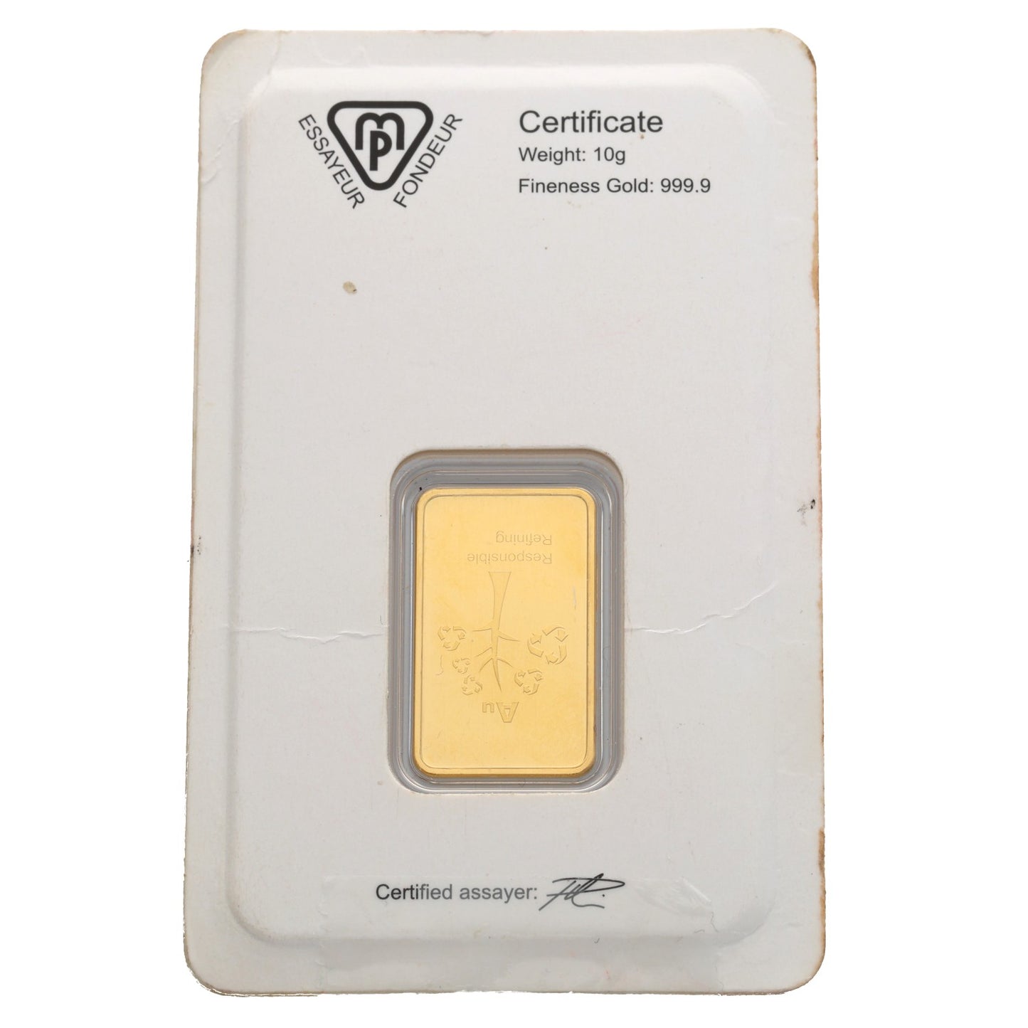 24ct 10g Gold Bar