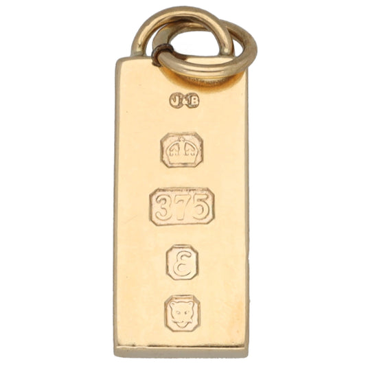 9ct Gold Ingot Pendant