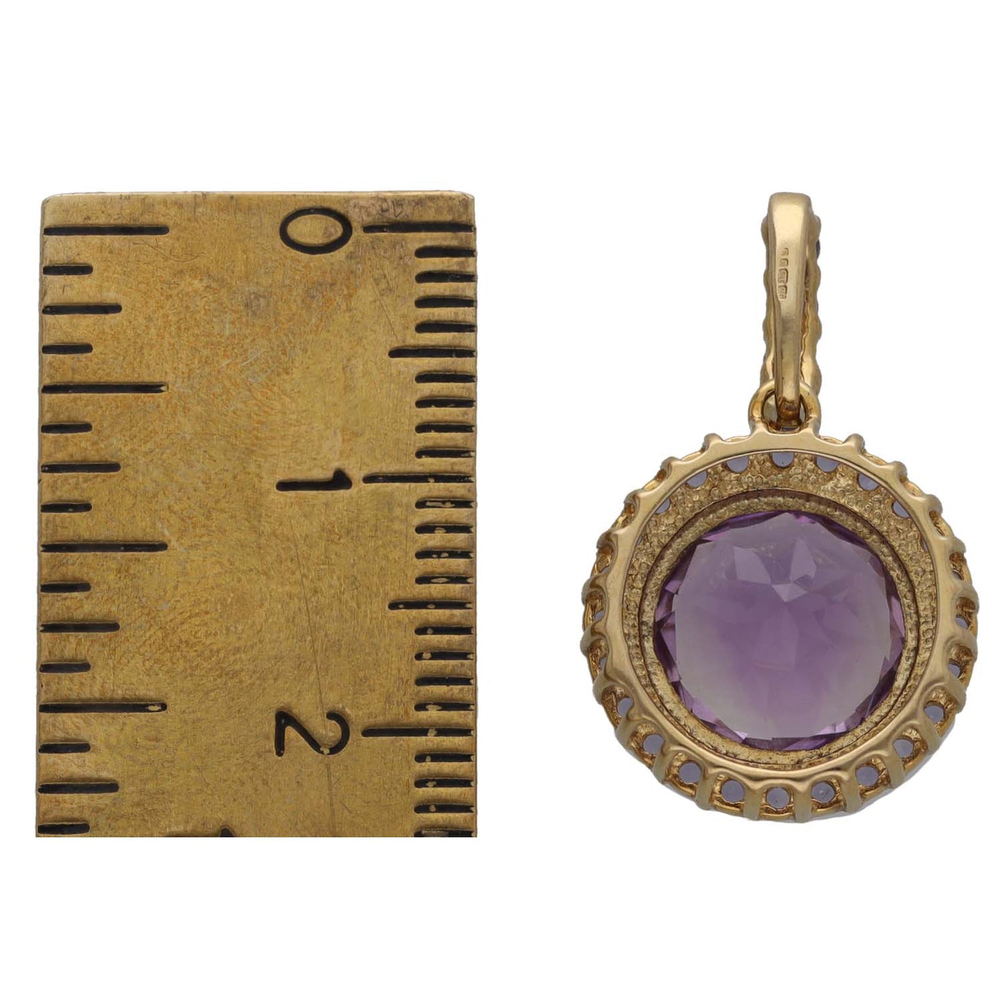 9ct Gold Amethyst & Tanzanite Dress/Cocktail Pendant