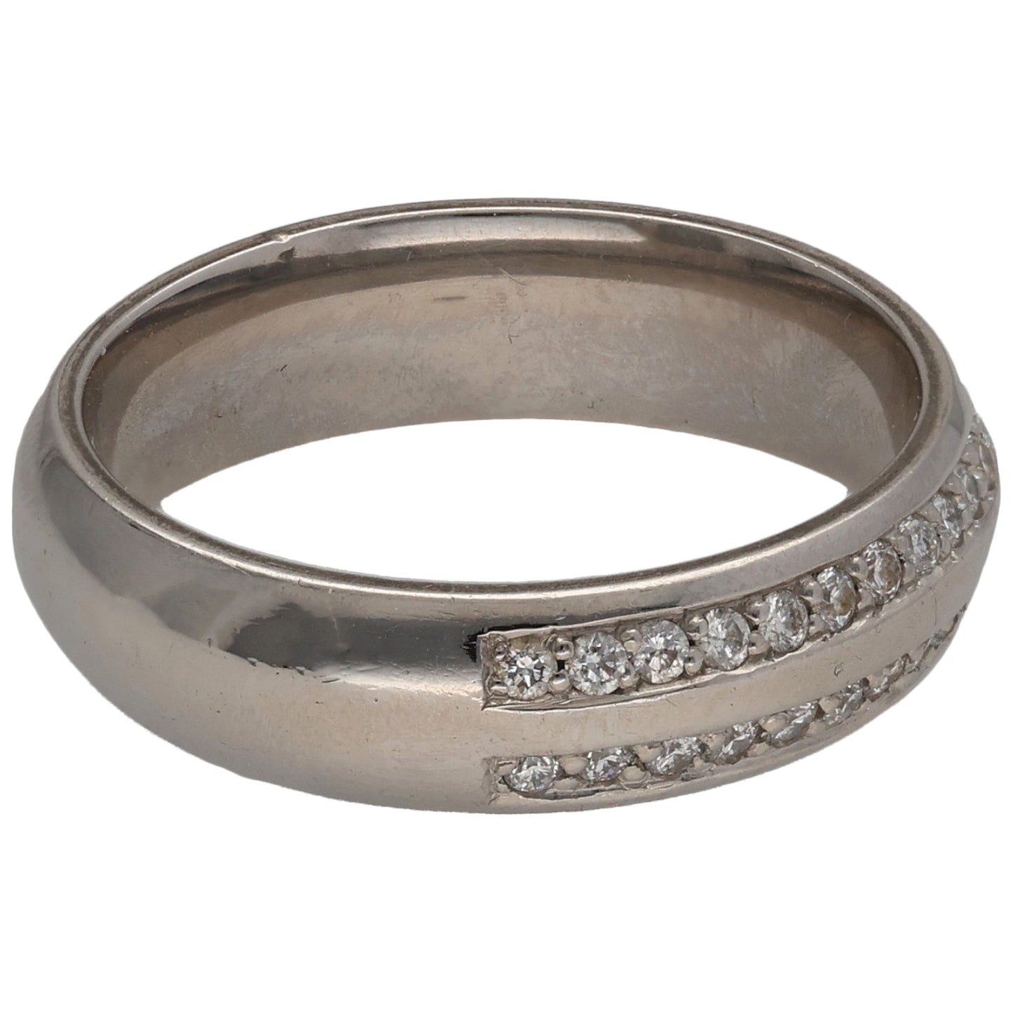 Platinum 0.78ct Diamond Alternative Ring Size V