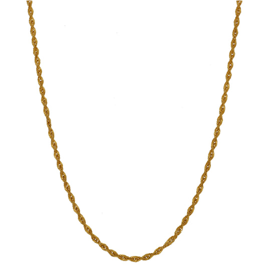 22ct Gold Rope Chain 20"