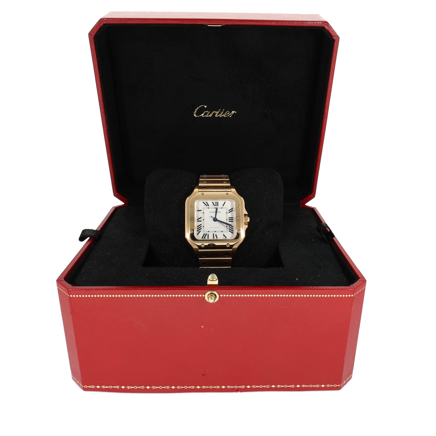 Cartier Santos 4073 35mm Gold Watch