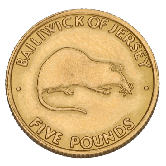 22ct Gold Queen Elizabeth II Silver Wedding Five Pounds Coin 1972