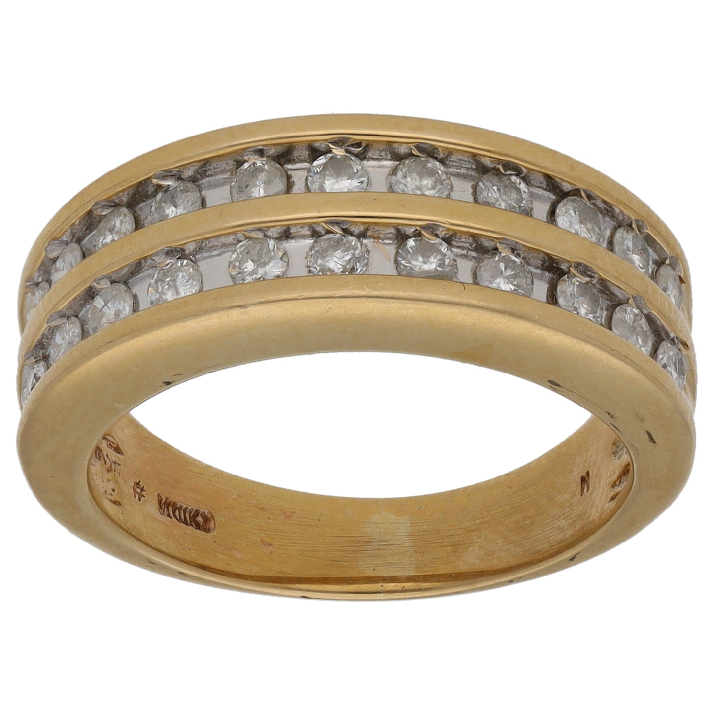 9ct Gold 0.44ct Diamond Dress/Cocktail Ring Size L