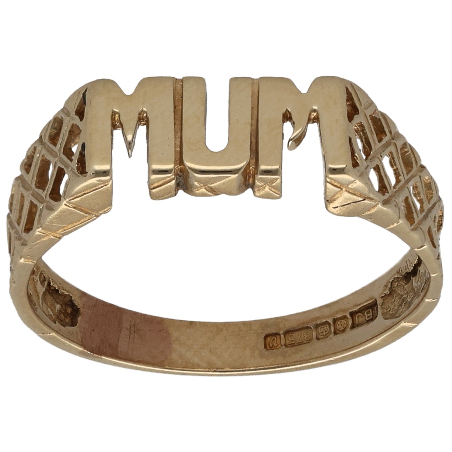 9ct Gold Mum/Mother Ring Size P