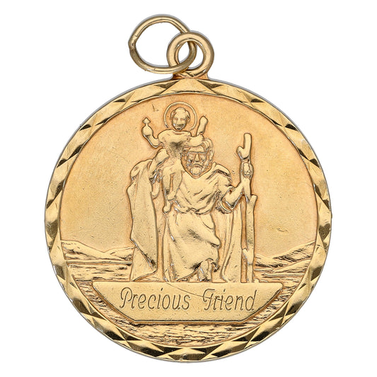 9ct Gold St Christopher Pendant