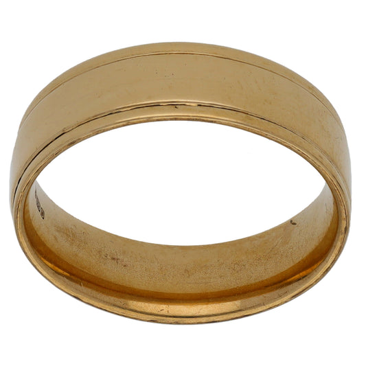 9ct Gold Patterned Wedding Ring Size O