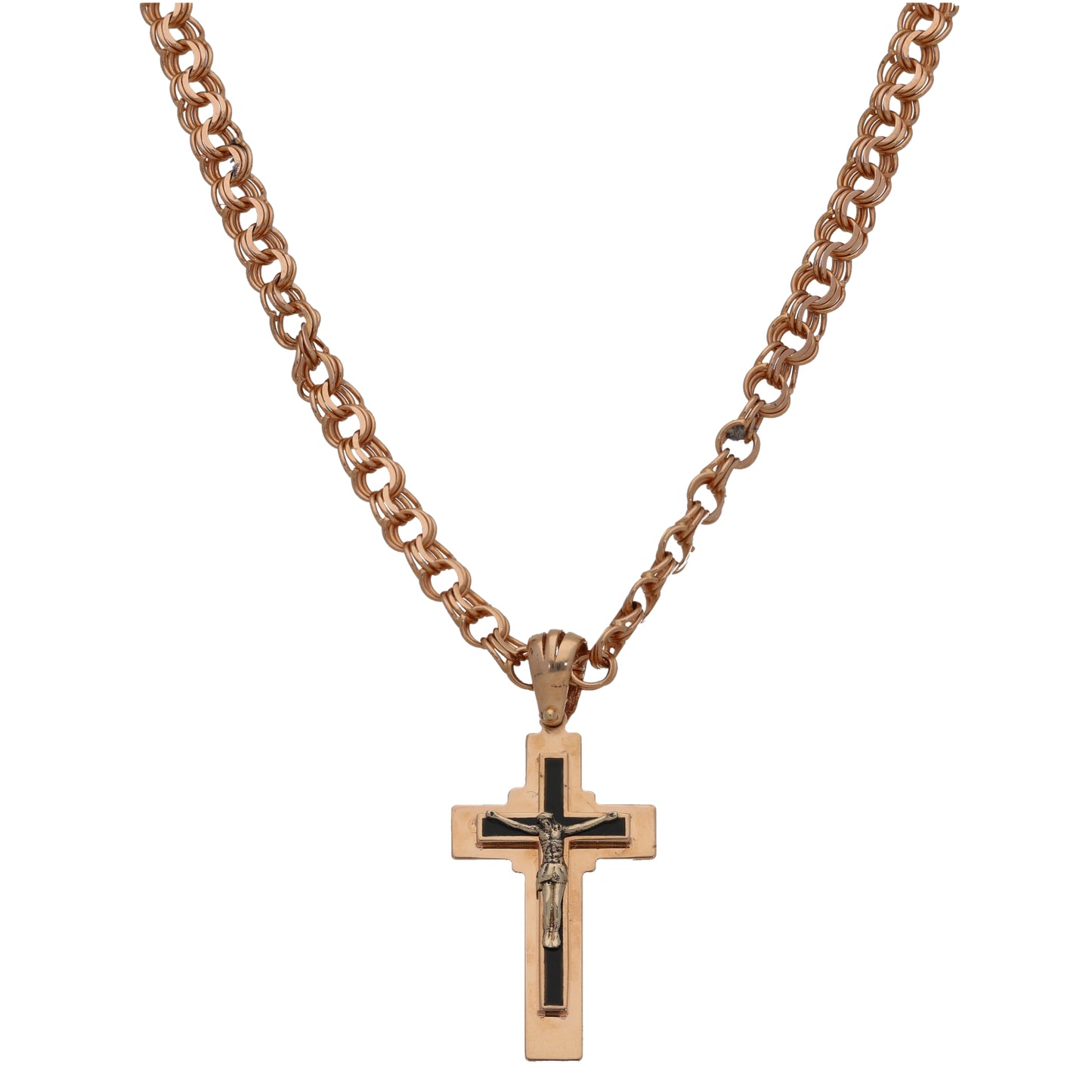 14ct Gold Crucifix Pendant With Chain