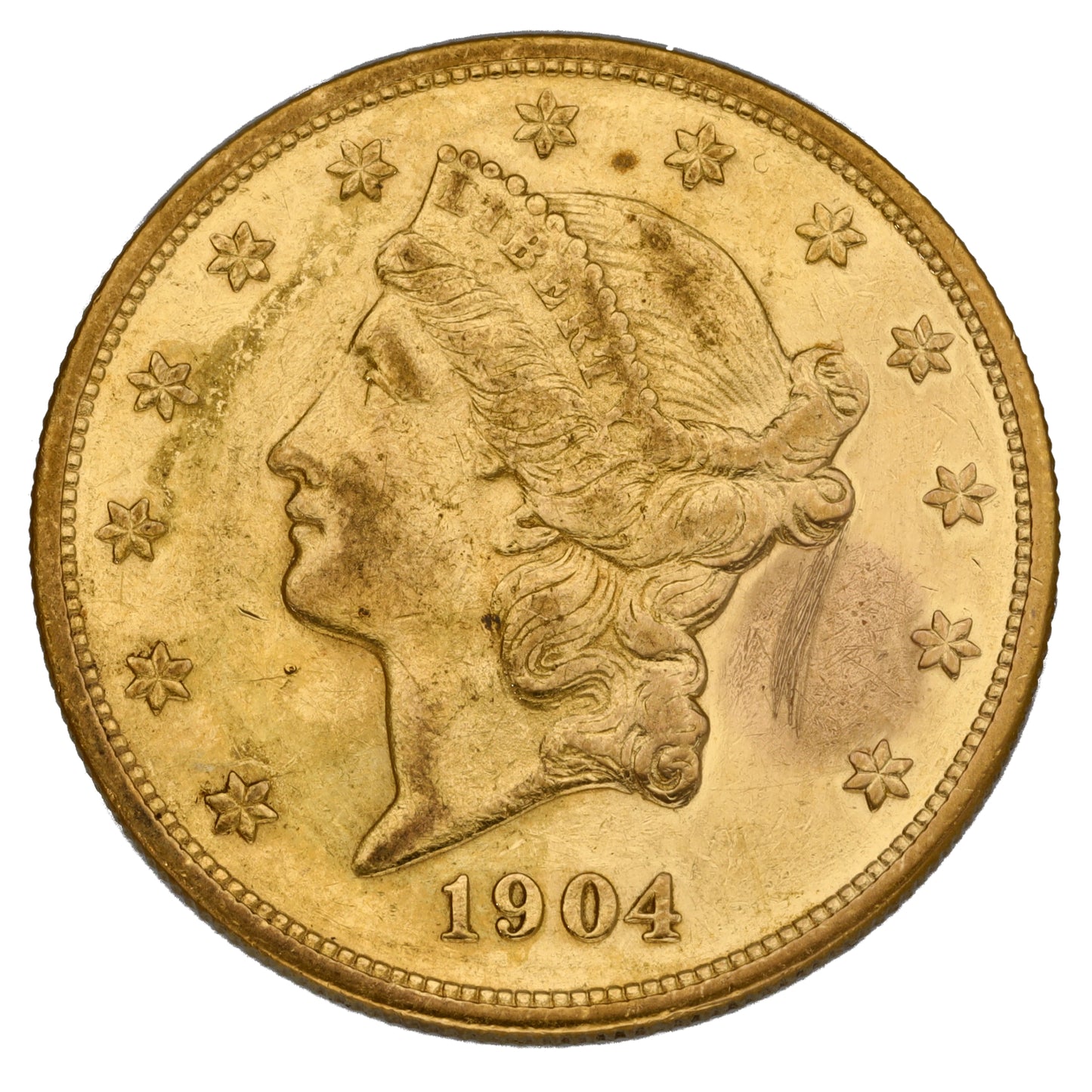 22ct Gold USA Liberty Head 1 OZ Coin 1904