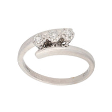Load image into Gallery viewer, 18ct White Gold 0.15ct Diamond Ladies Trilogy Ring Size L

