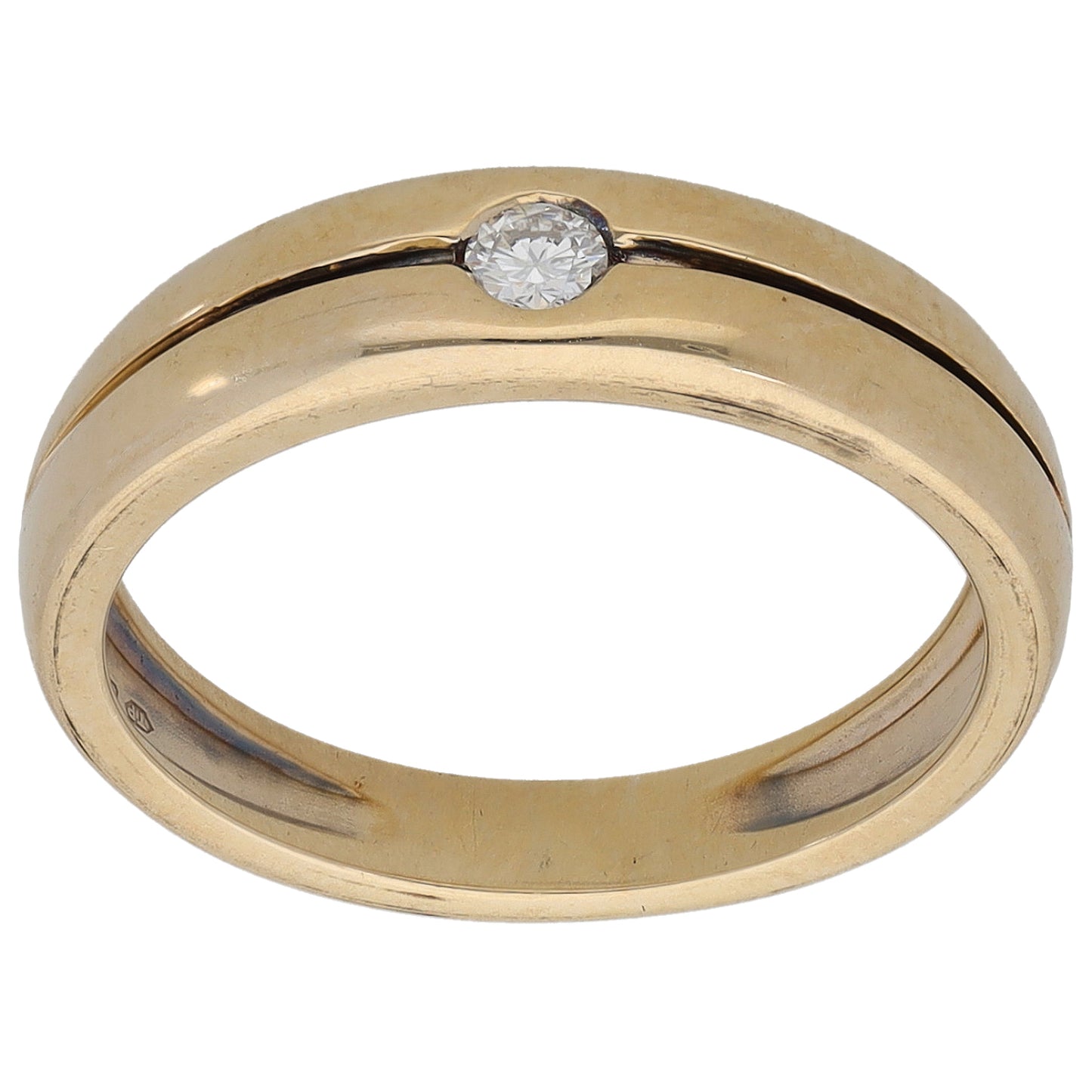 9ct Gold 0.07ct Diamond Solitaire Ring Size K