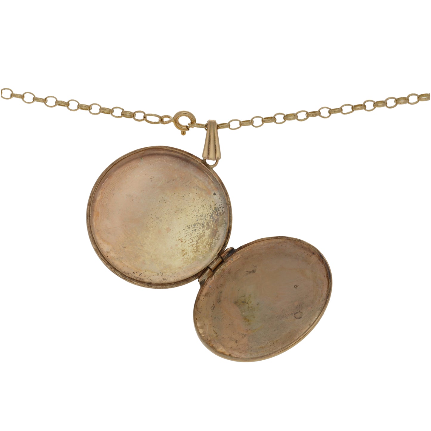 9ct Gold Patterned Locket Pendant With Chain