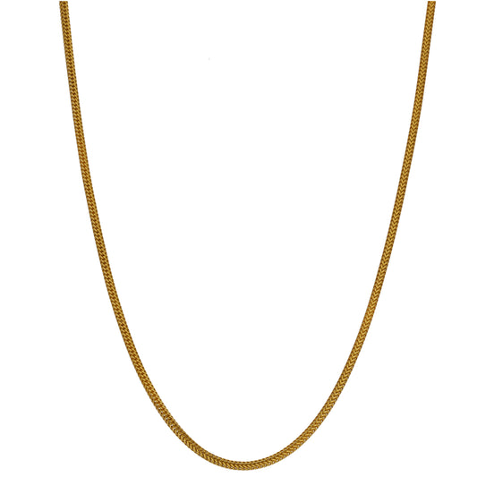 22ct Gold rope-style chain necklace, close view along the length