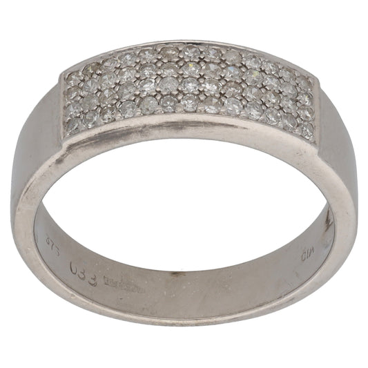 9ct White Gold 0.33ct Diamond Dress/Cocktail Ring Size N