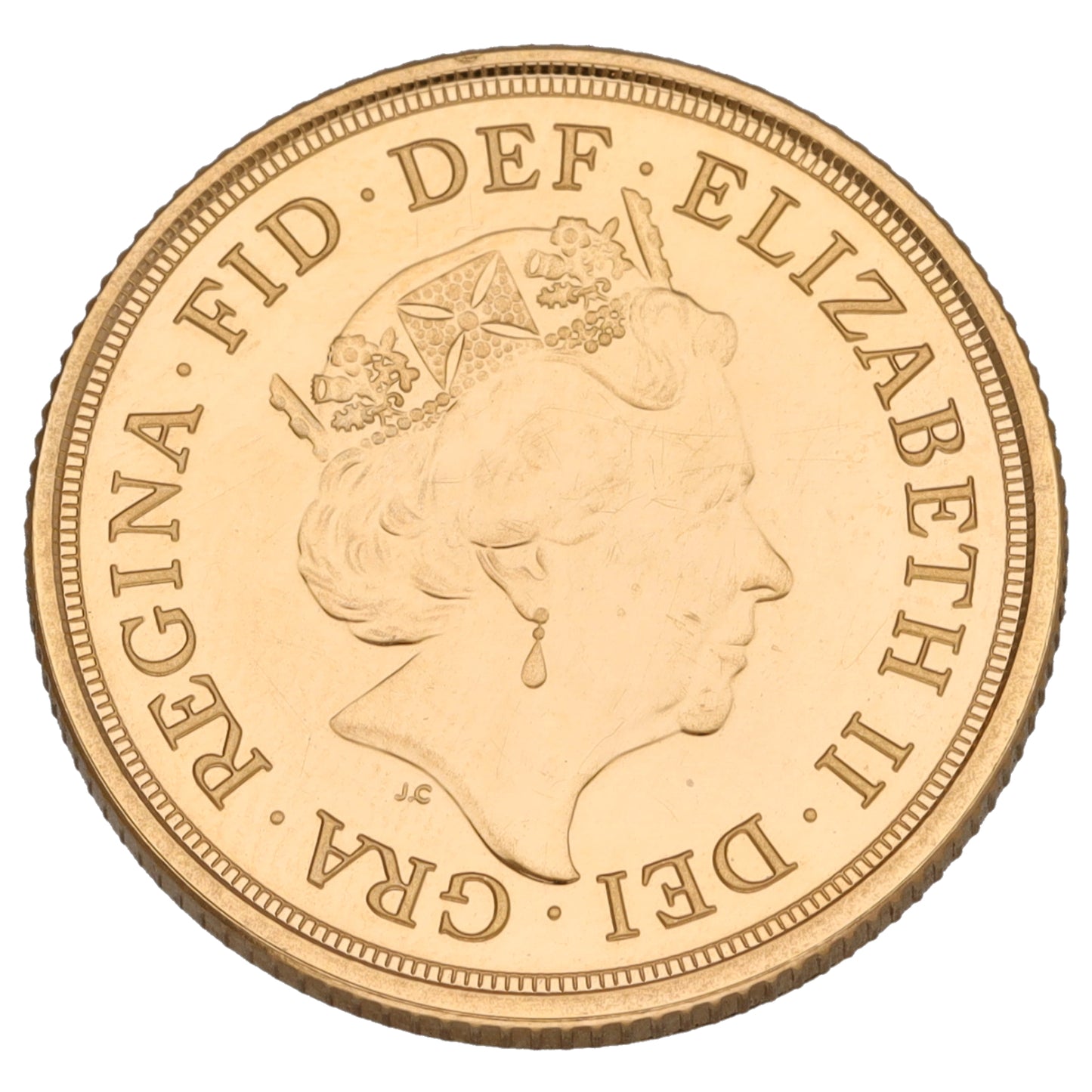 22ct Gold Queen Elizabeth II Full Sovereign Coin 2019