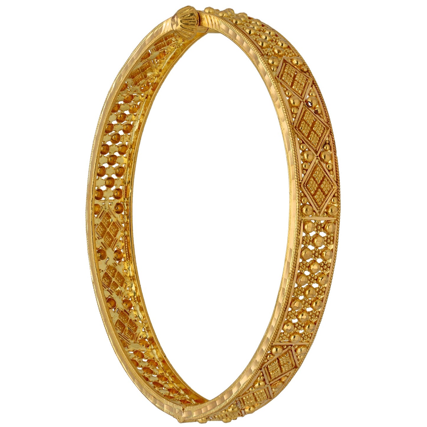 22ct Gold Patterned Bangle
