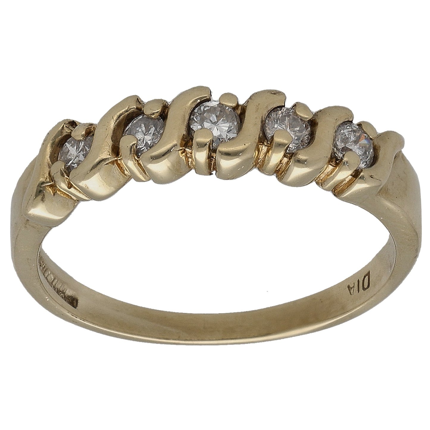 9ct Gold 0.30ct Diamond Half Eternity Ring Size M