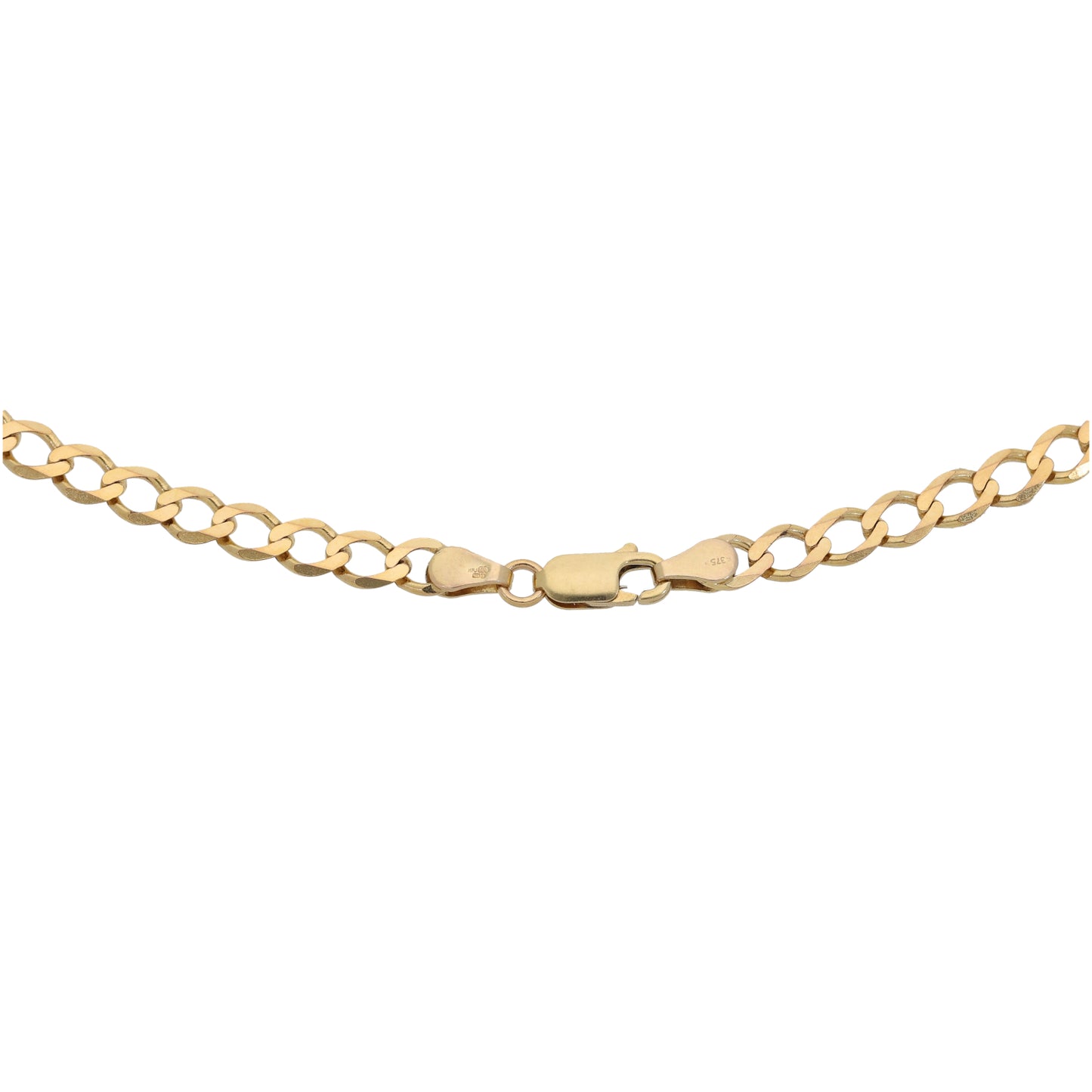 9ct Gold Curb Chain 18"