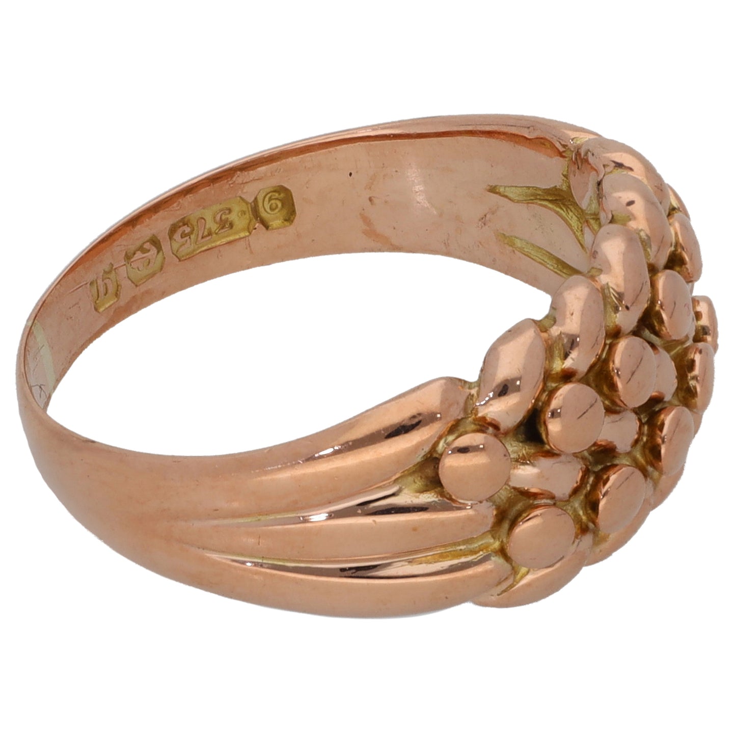 9ct Rose Gold Keeper Ring Size L