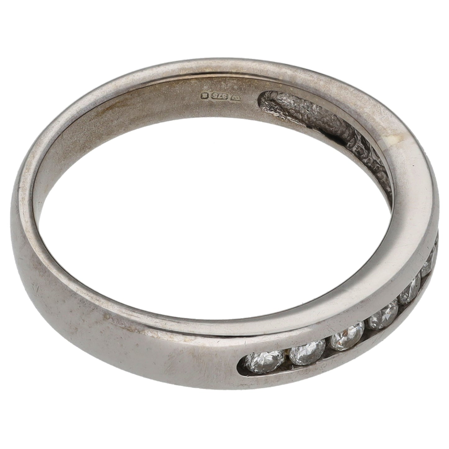 9ct White Gold 0.33ct Diamond Half Eternity Ring Size O