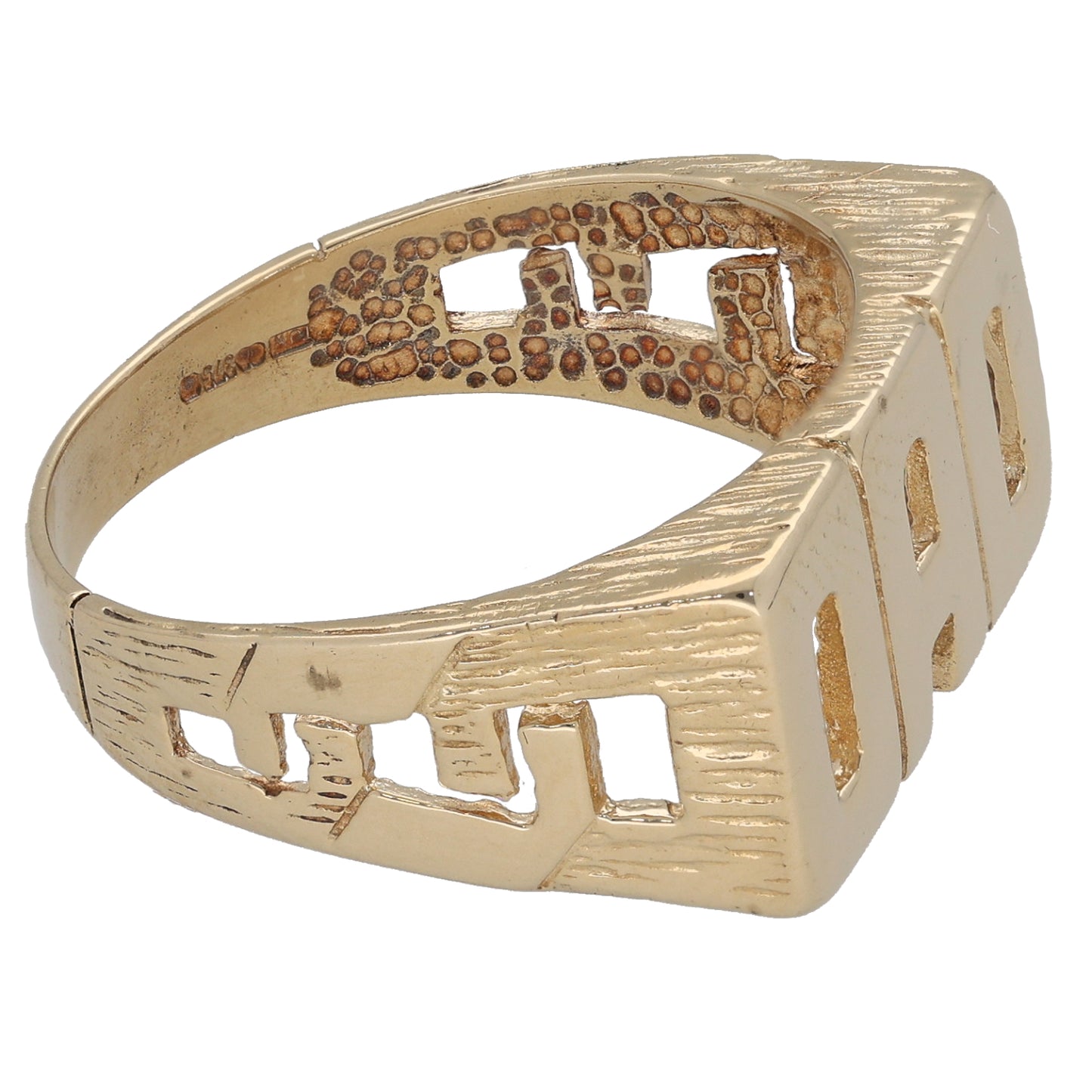 9ct Gold Dad Ring Size V