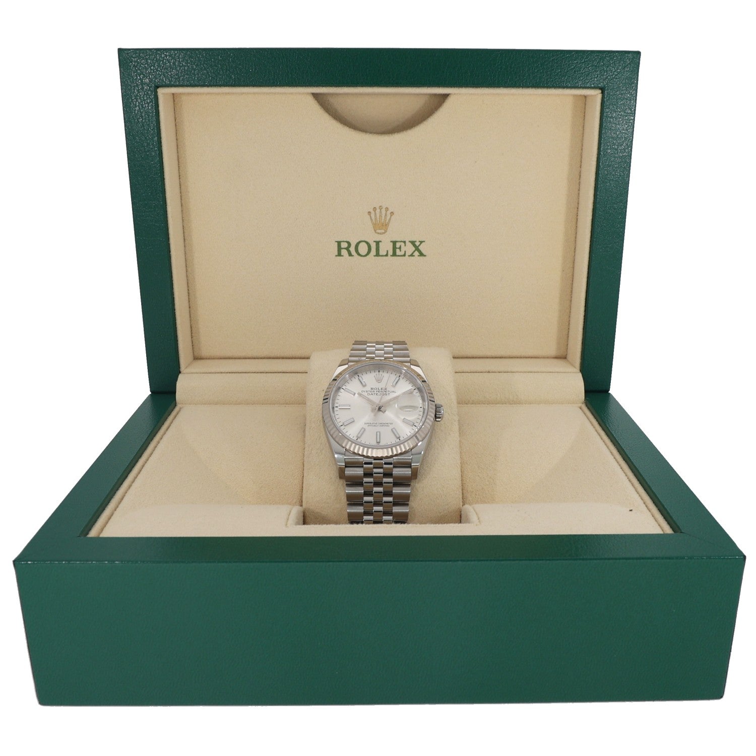 Rolex Datejust 126234, stainless steel, silver dial, box image