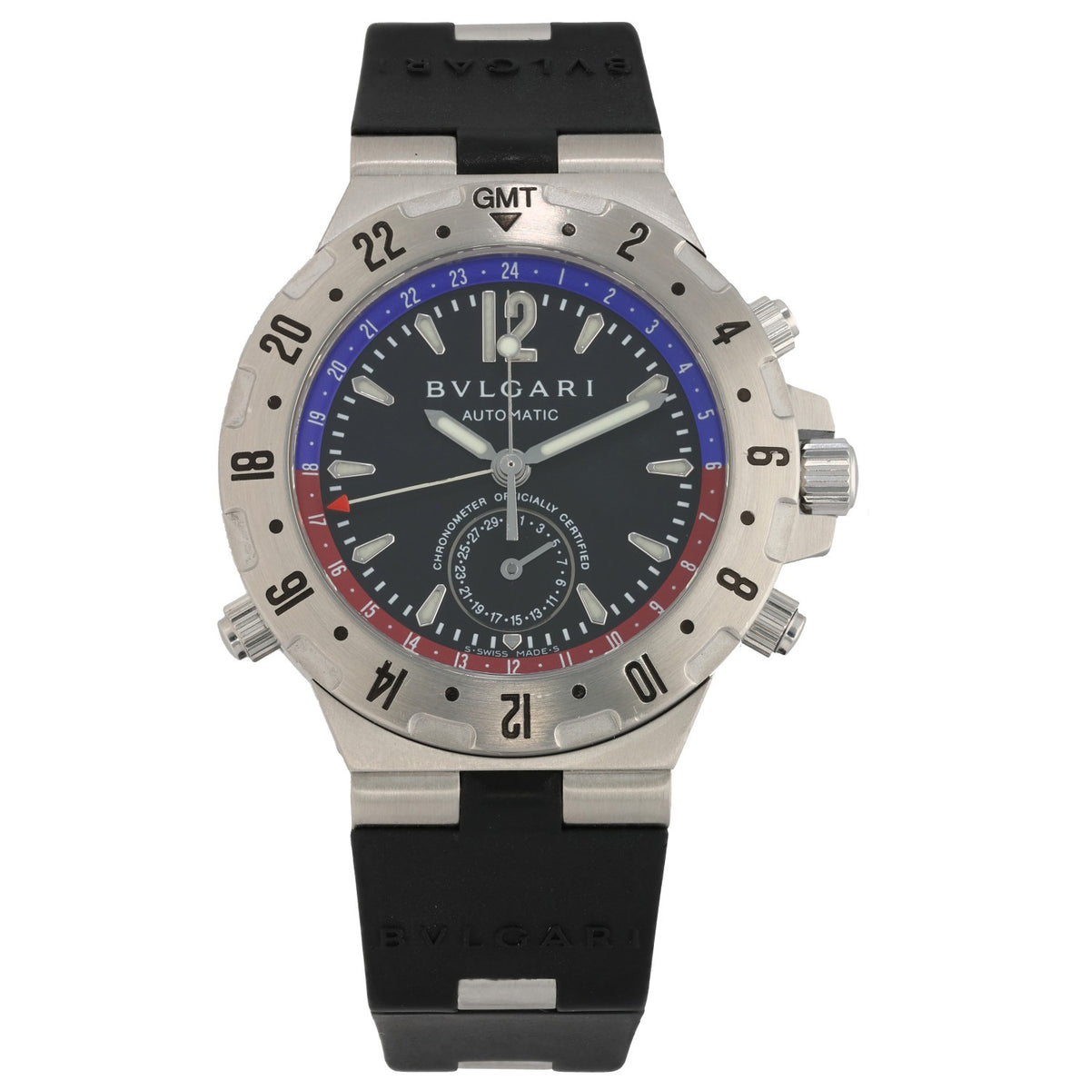 Bvlgari Diagono Professional GMT GMT40S 40mm Stainless Steel Watch