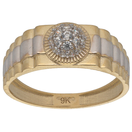 New 9ct Gold Cubic Zirconia Signet Ring