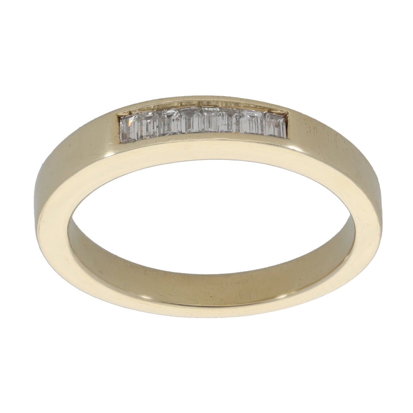 9ct Gold 0.32ct Diamond Half Eternity Ring Size P