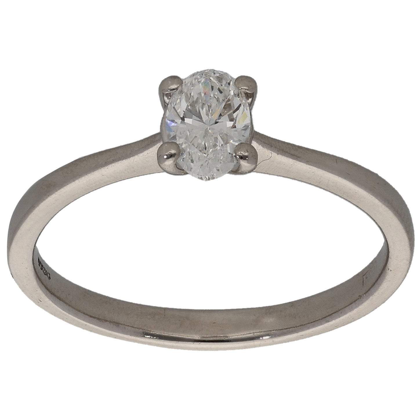 Platinum 0.33ct Diamond Solitaire Ring Size P