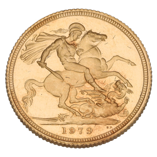 22ct Gold Queen Elizabeth II Full Sovereign Coin 1979