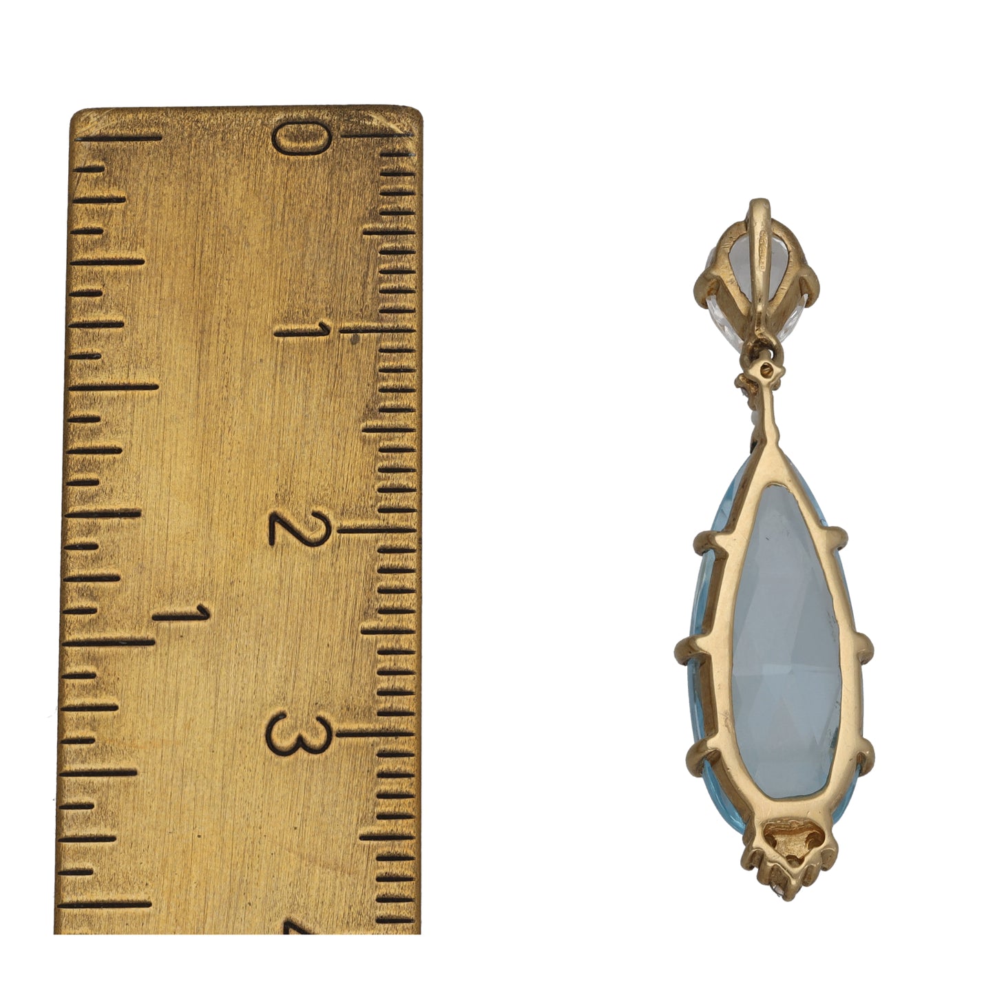 9ct Gold Topaz & Quartz Dress/Cocktail Pendant