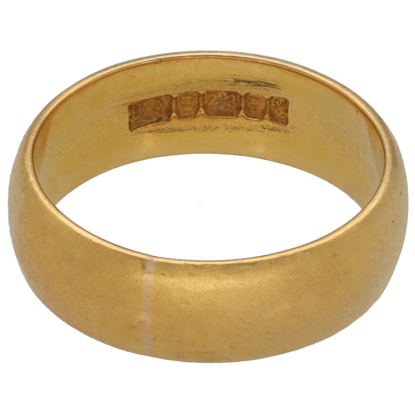 22ct Gold Plain Wedding Ring Size M