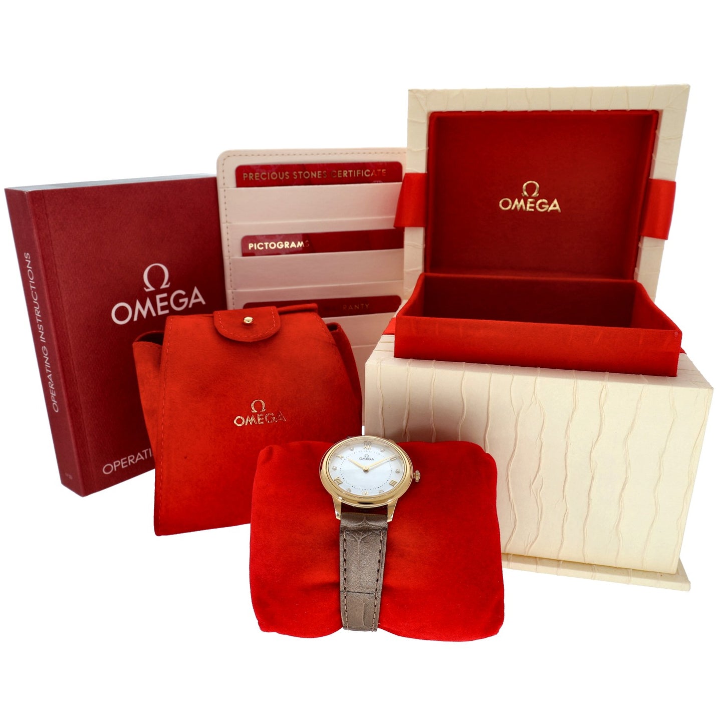 Omega De Ville Prestige 434.53.30.60.55.002 30mm Gold Watch (Ex-Display)