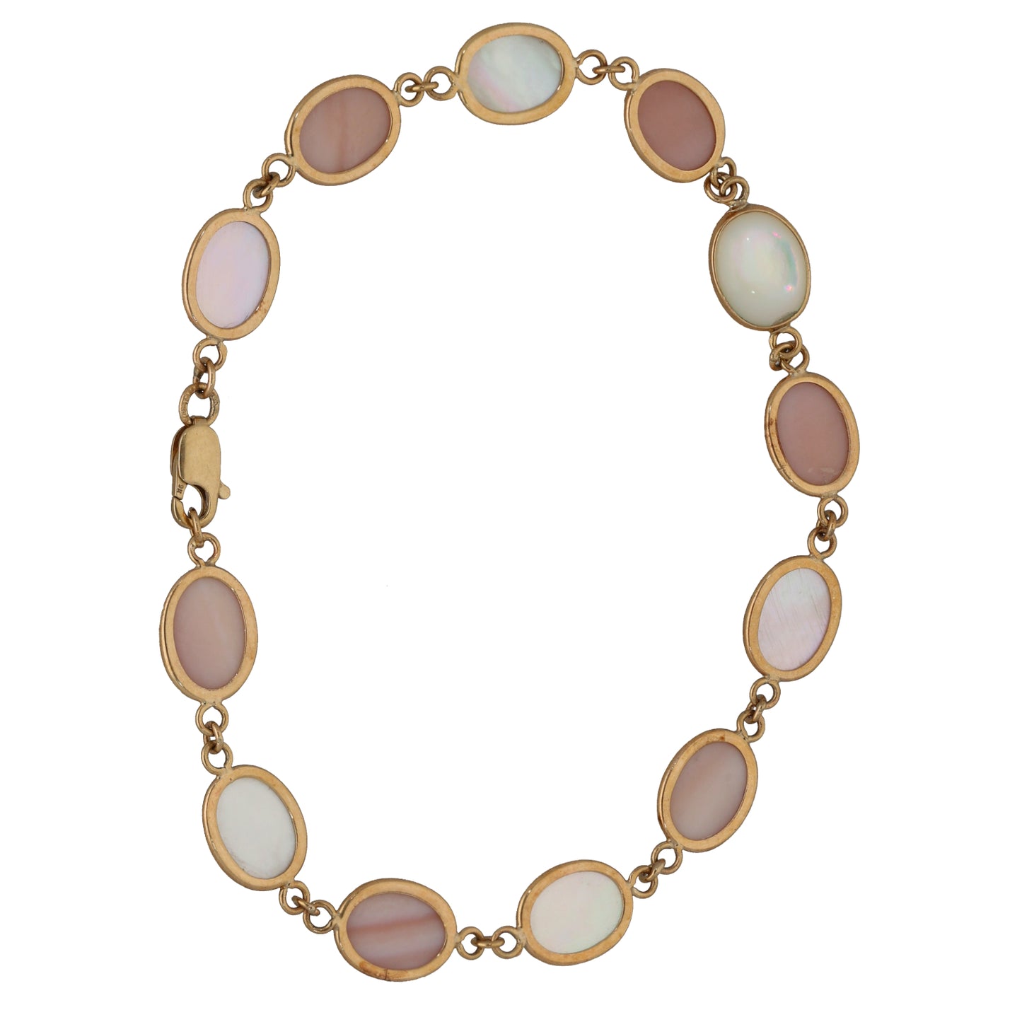 9ct Gold Mother Of Pearl Alternative Bracelet
