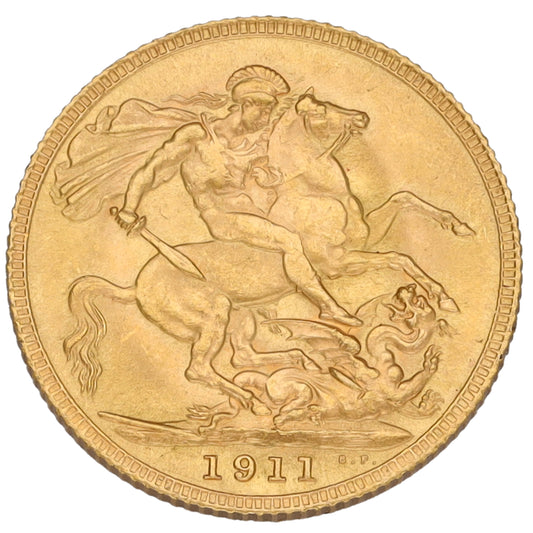 22ct Gold King George V Full Sovereign Coin 1911