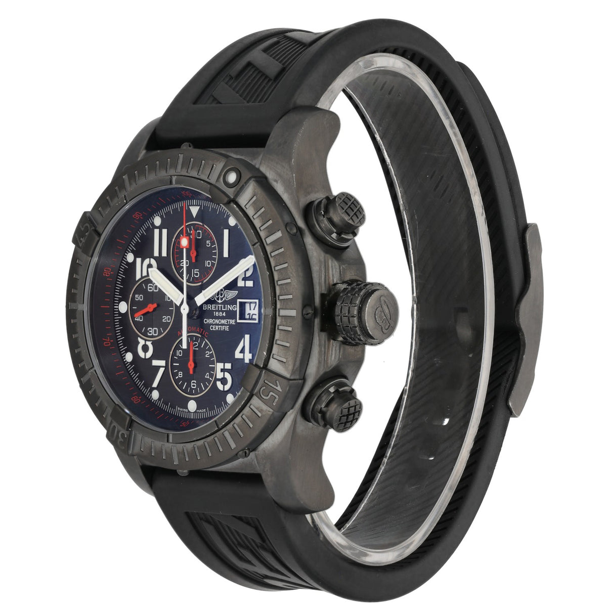 Breitling Super Avenger Blacksteel M13370 48mm PVD Steel Watch