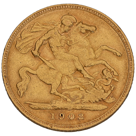 22ct Gold King Edward VII Half Sovereign Coin 1902