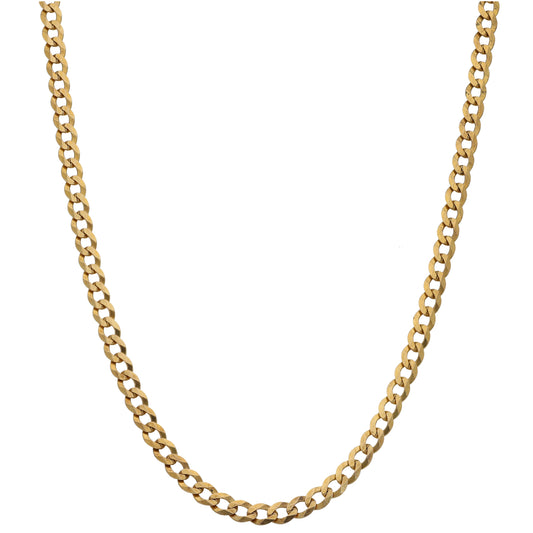 9ct Gold Curb Chain 18"