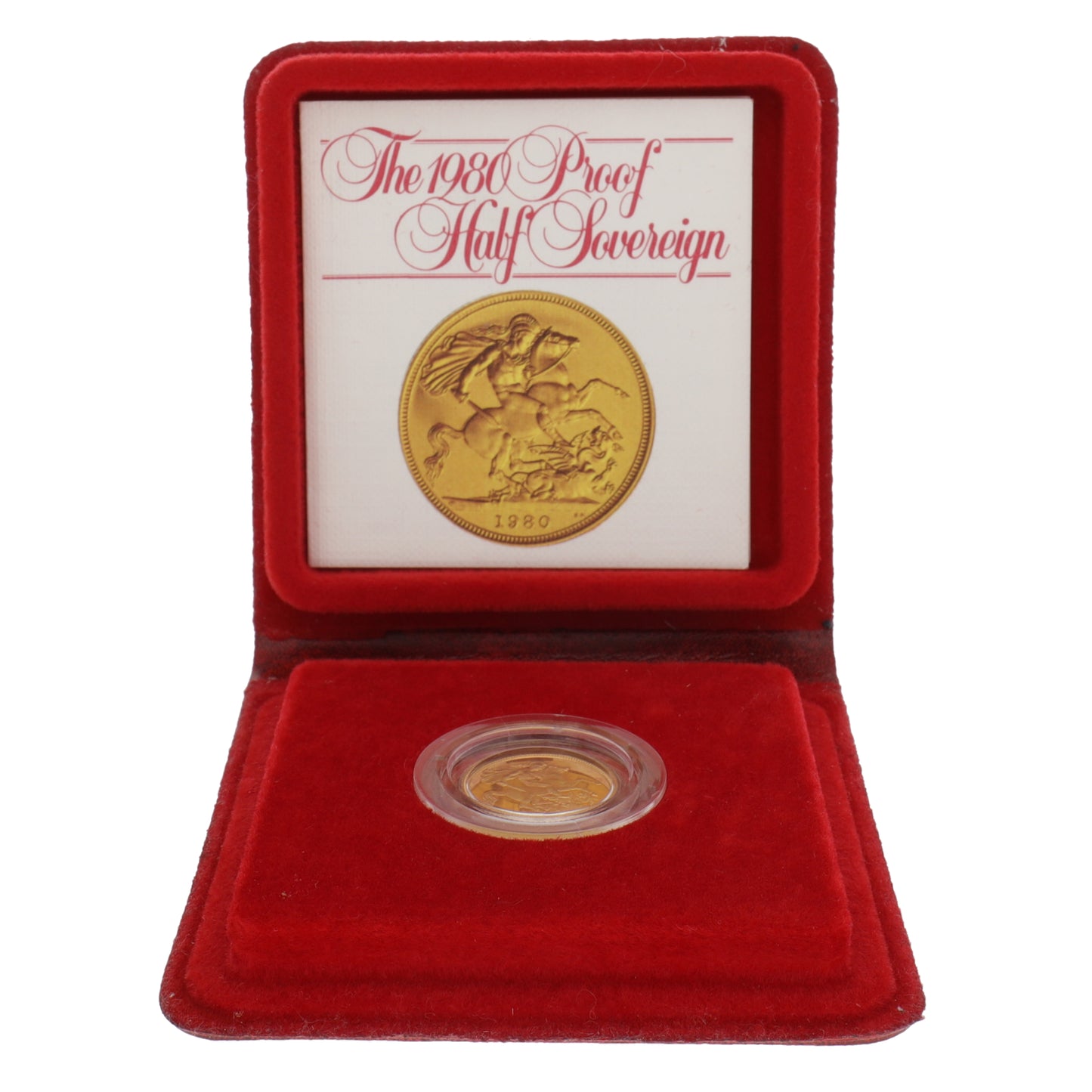 22ct Gold Queen Elizabeth II Half Sovereign Coin 1980